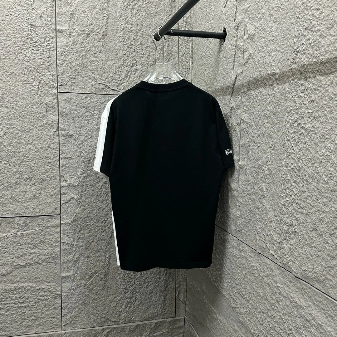 Bamboo letter embroidery T-shirt
