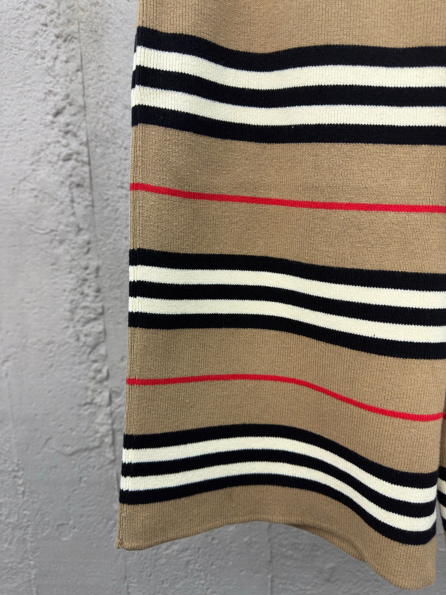 Striped wool shorts