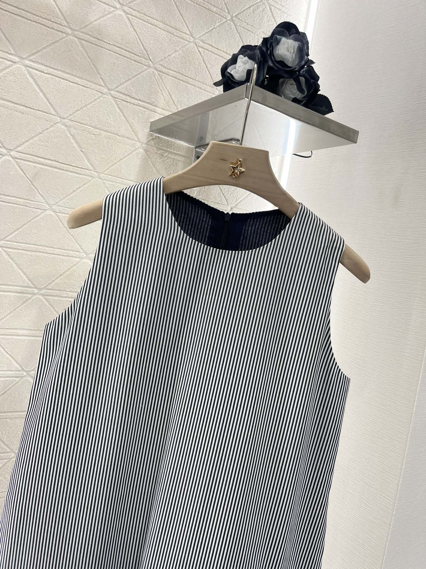 25SS Striped vest skirt