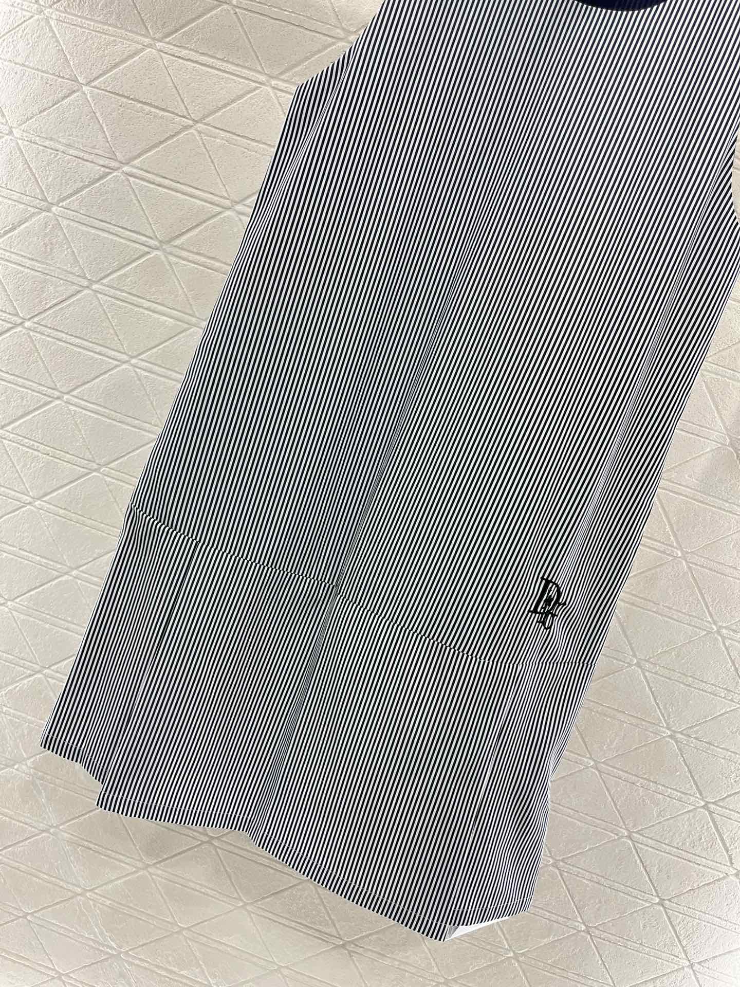 25SS Striped vest skirt