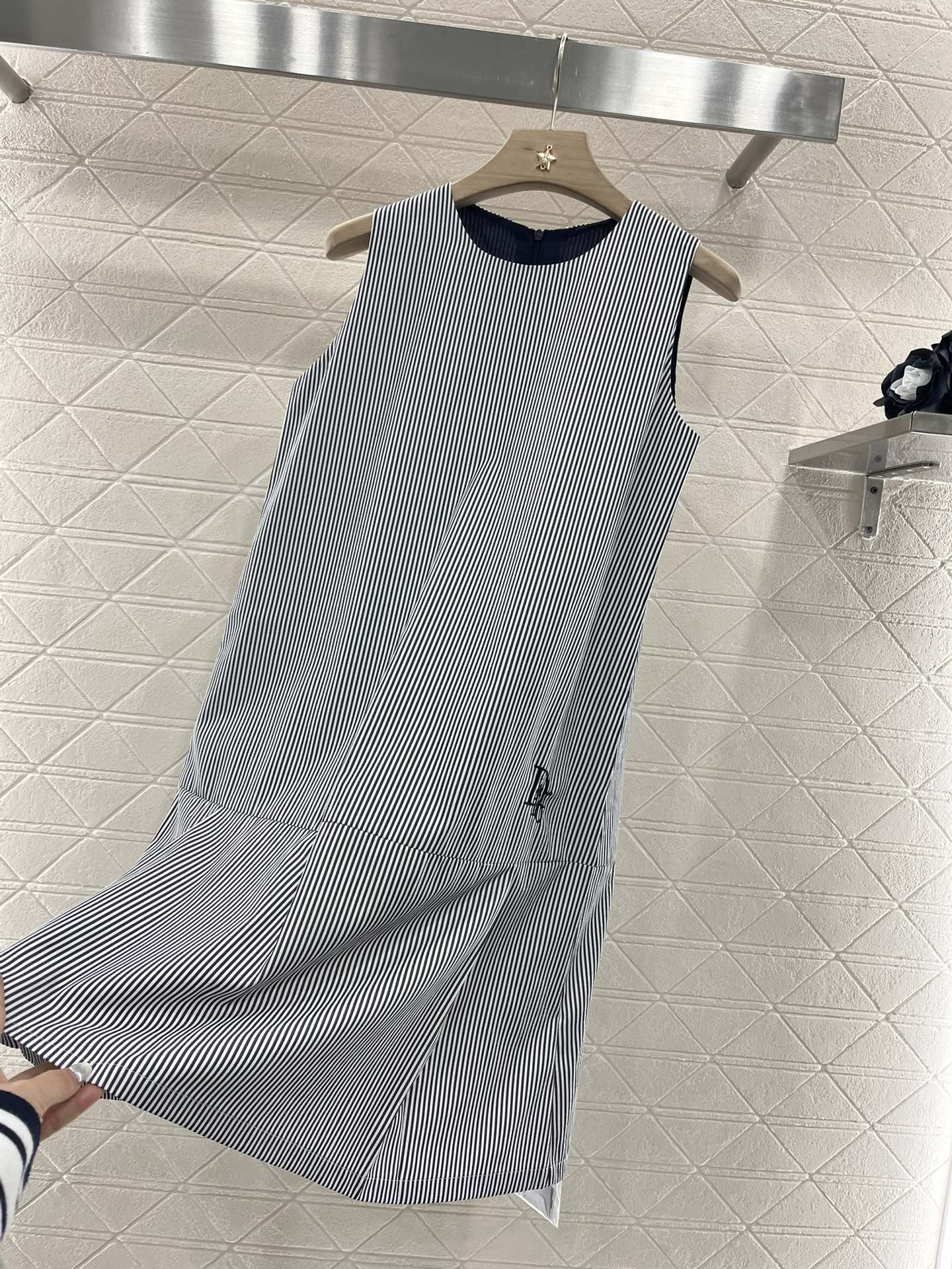 25SS Striped vest skirt