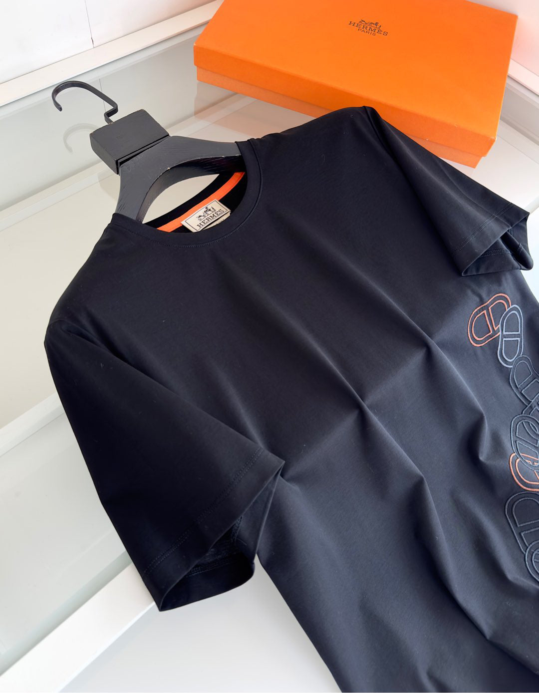 25SS Horseshoe button embroidered round neck short-sleeved T-shirt