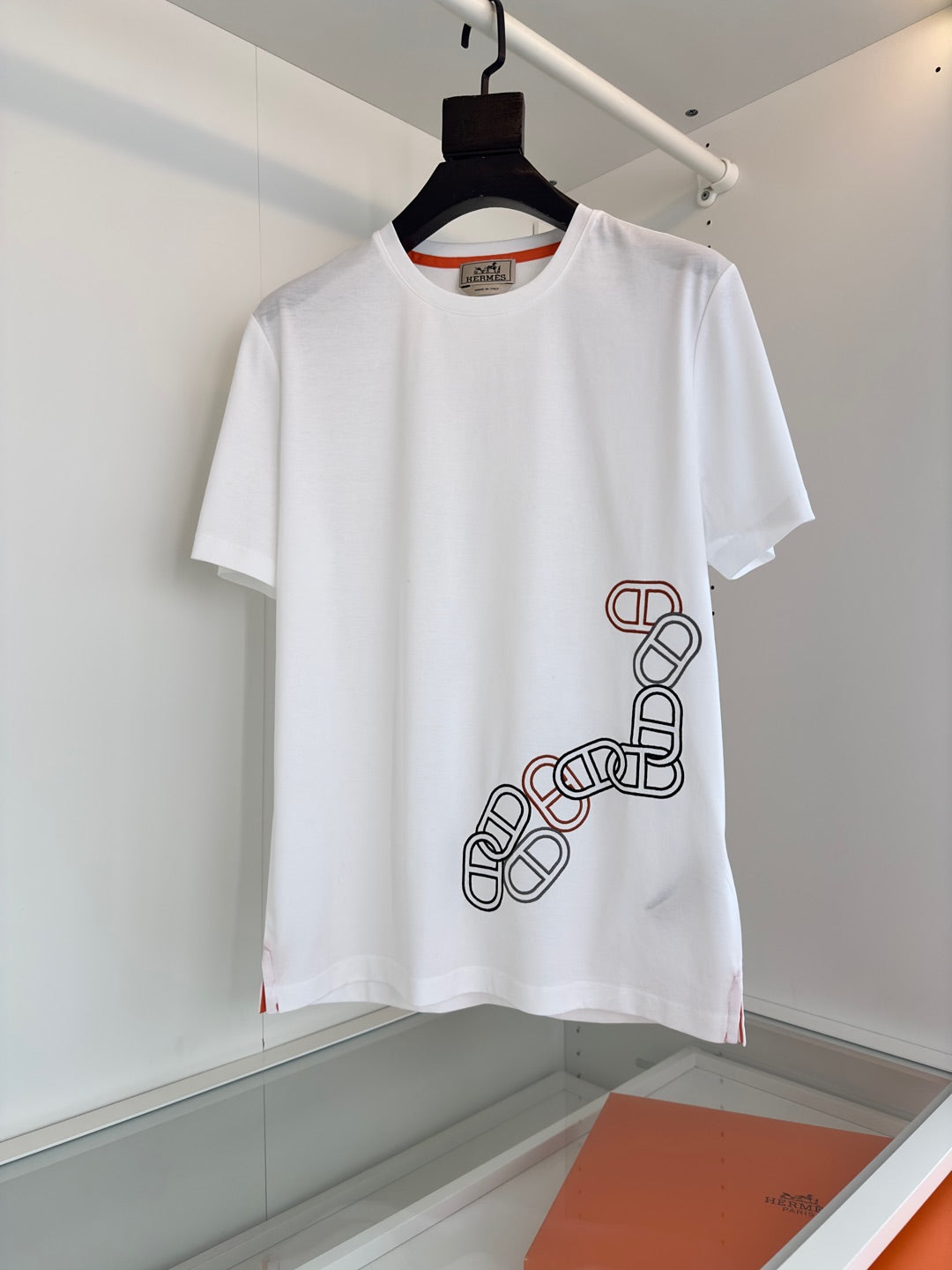 25SS Horseshoe button embroidered round neck short-sleeved T-shirt