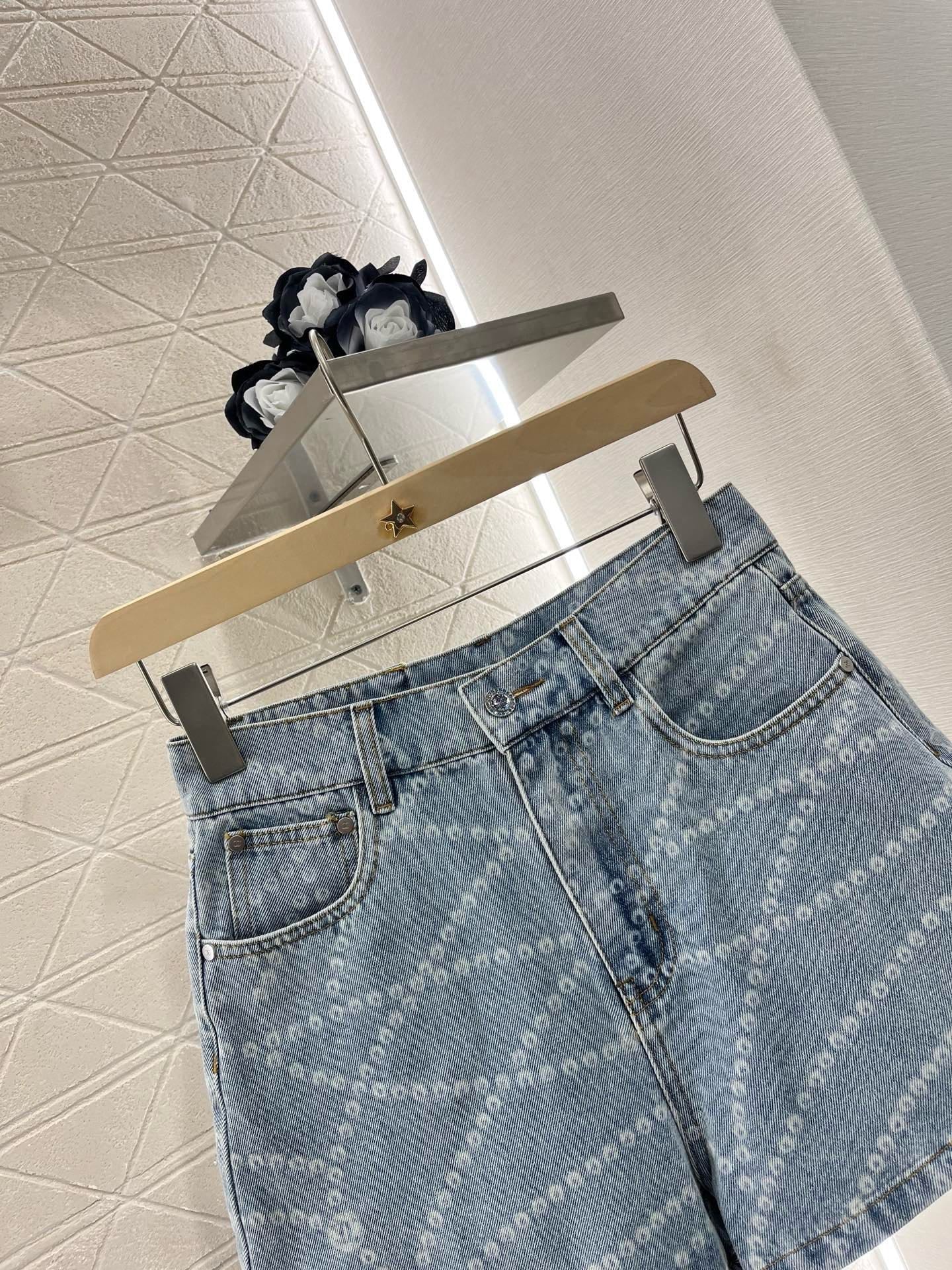 25SS New Arrival 2025SS Laser Chain Denim Short