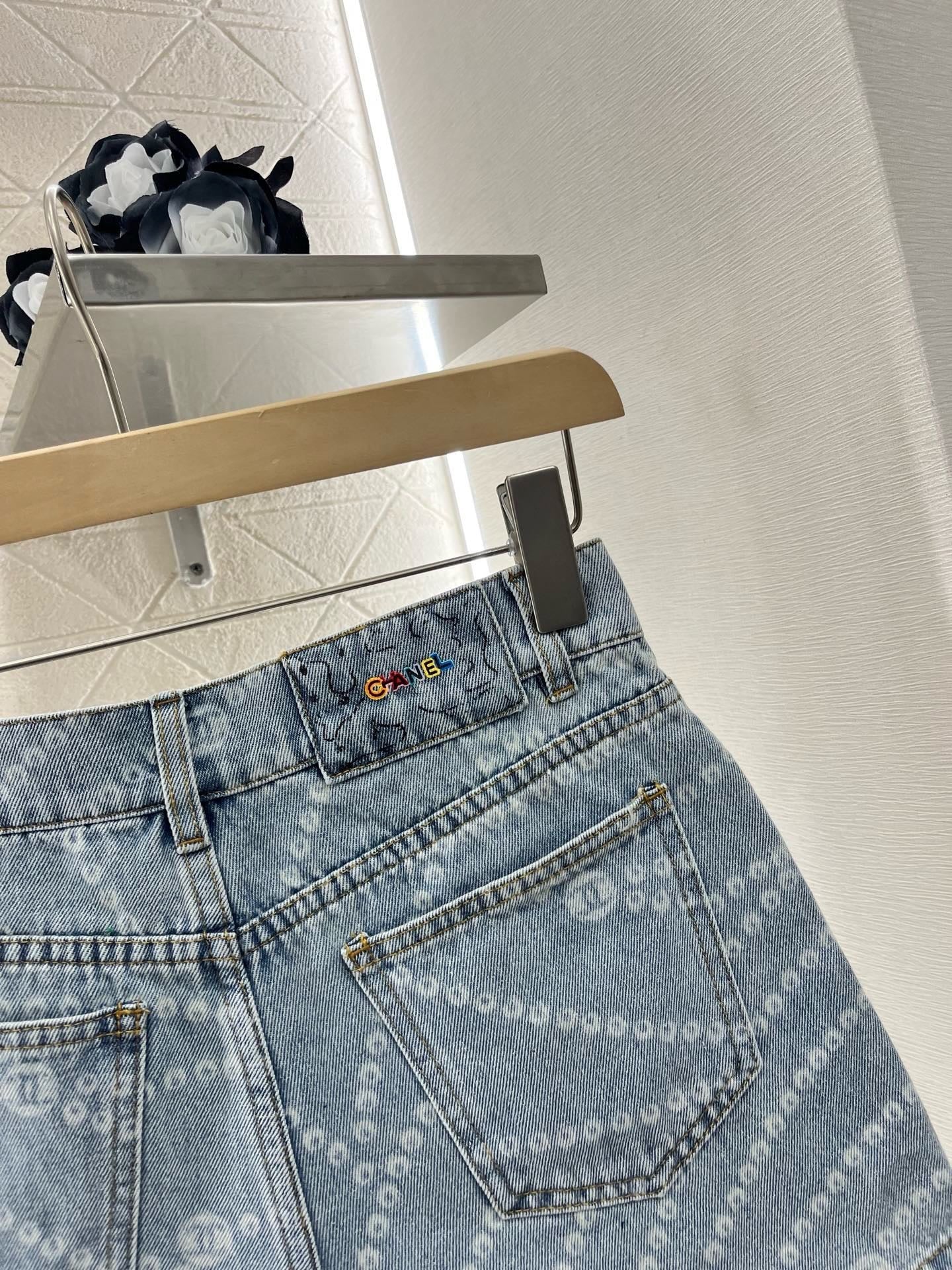 25SS New Arrival 2025SS Laser Chain Denim Short