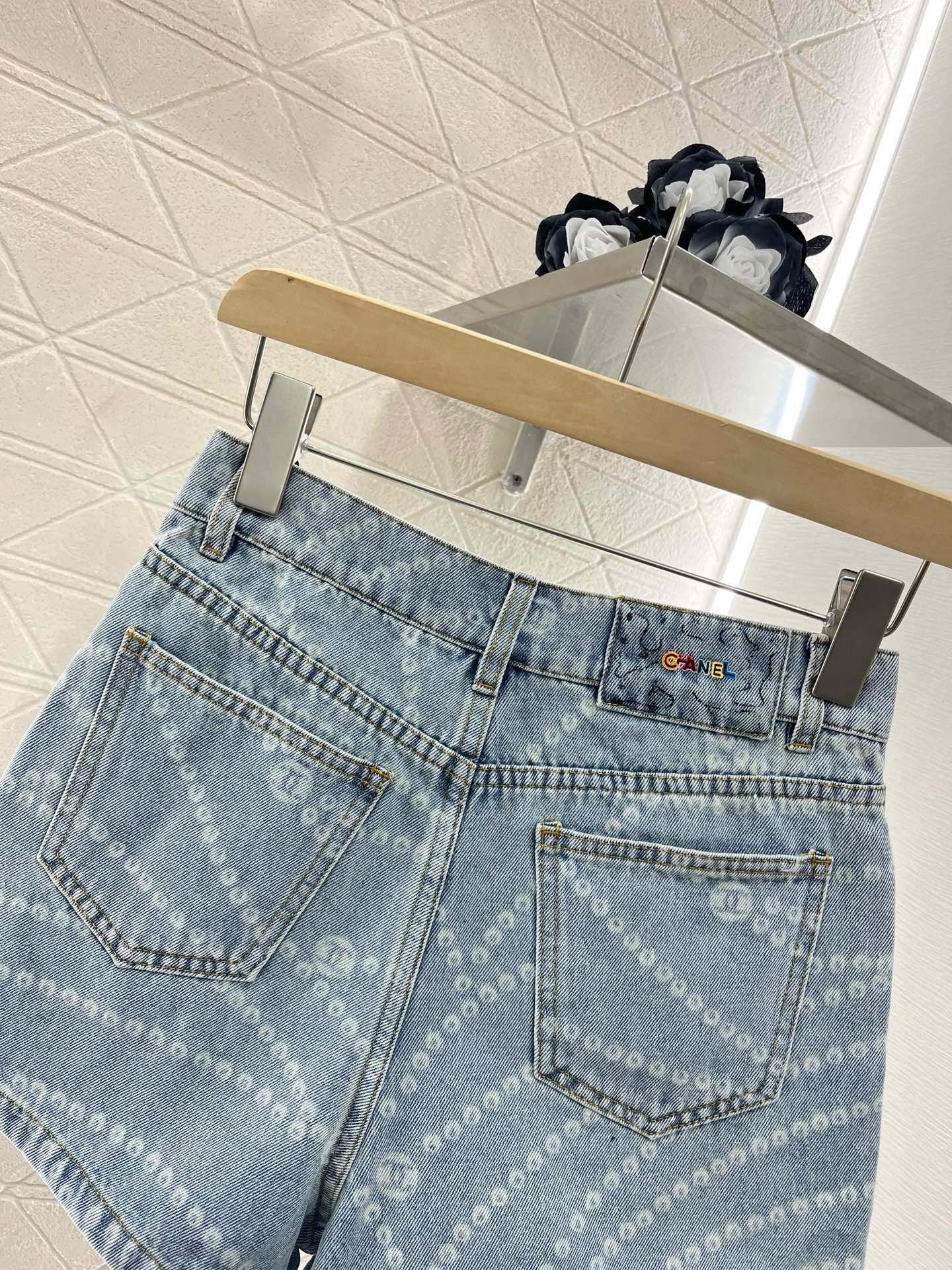 25SS New Arrival 2025SS Laser Chain Denim Short