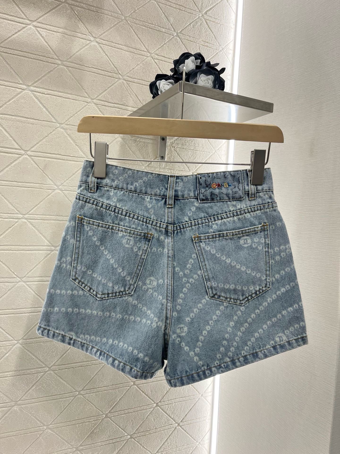 25SS New Arrival 2025SS Laser Chain Denim Short