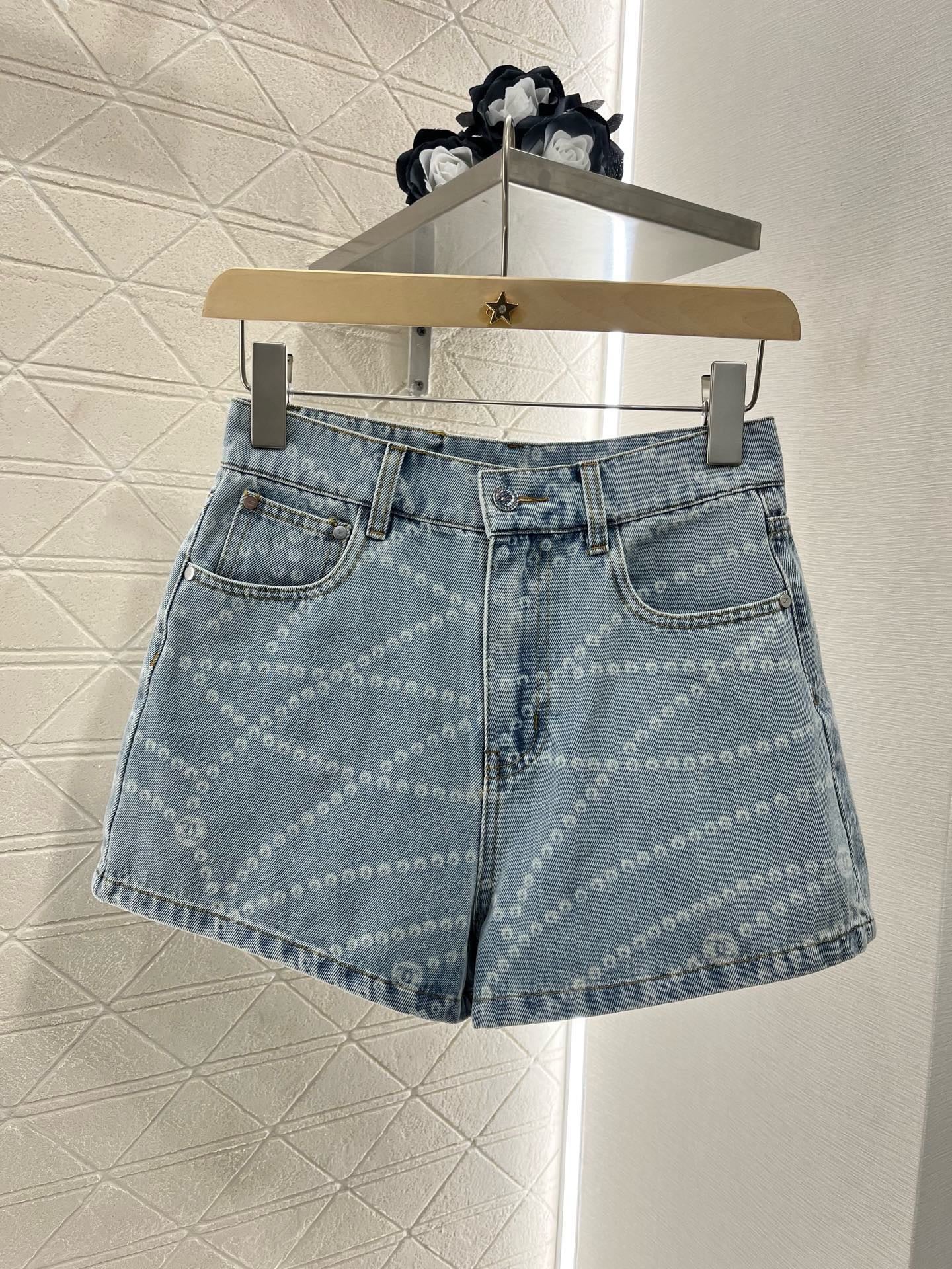 25SS New Arrival 2025SS Laser Chain Denim Short