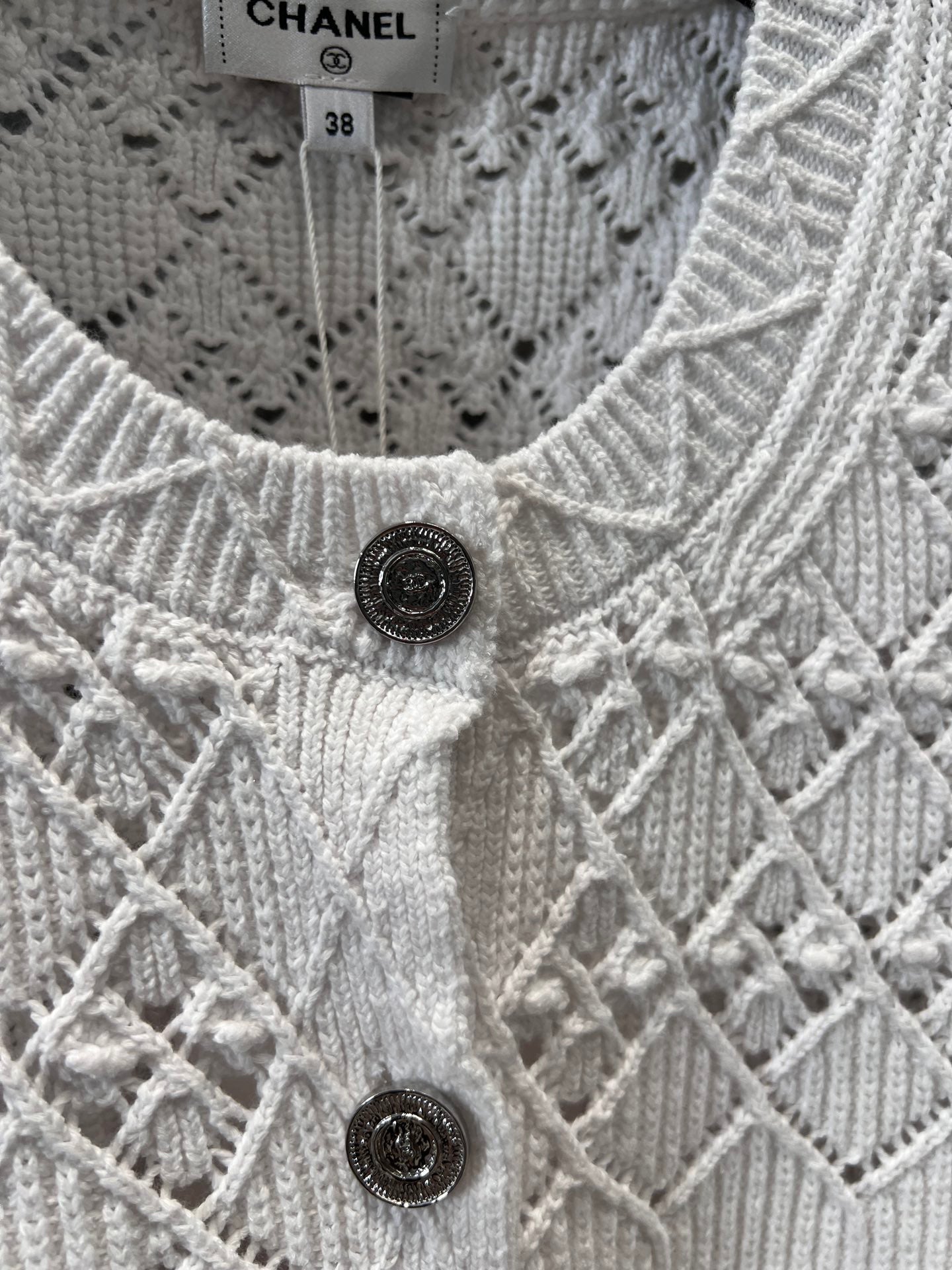C 25 Early spring new diamond hollow crochet cardigan