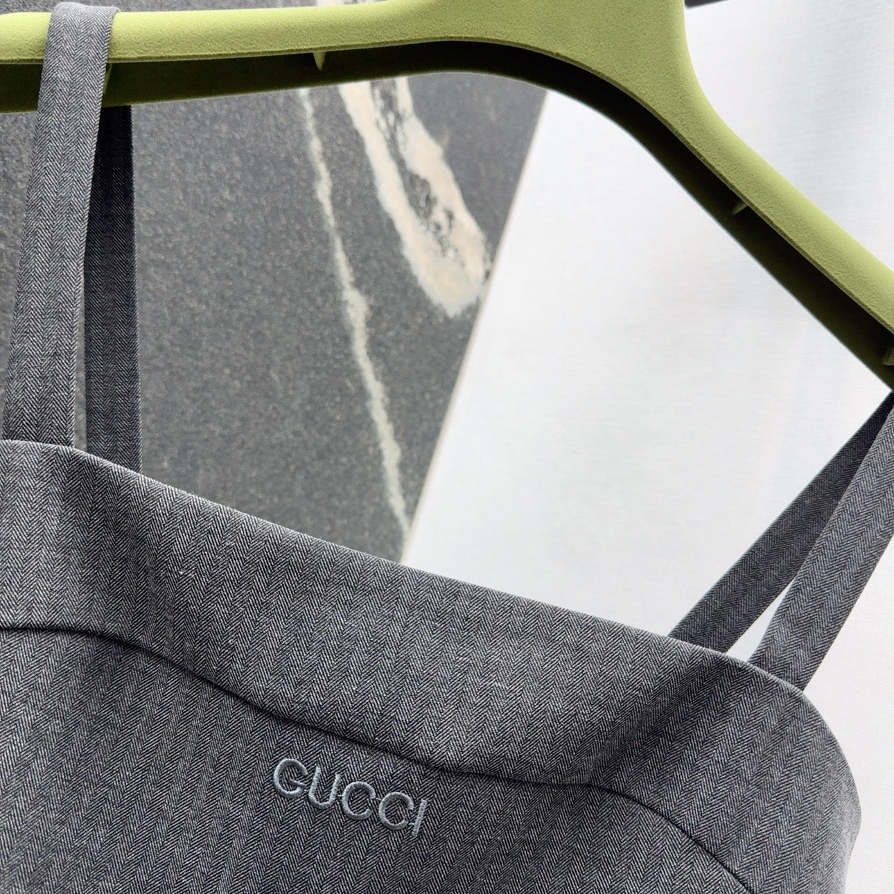 25 Spring and Summer New Twill High-grade Gray Jumpsuit