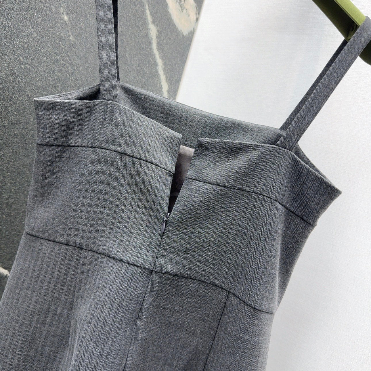 25 Spring and Summer New Twill High-grade Gray Jumpsuit