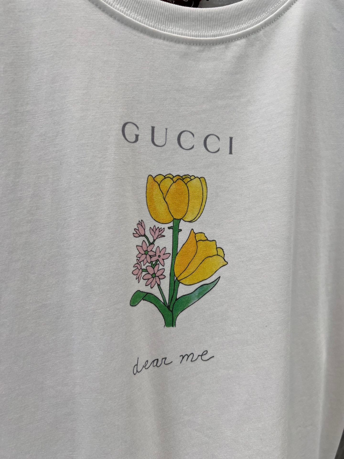 25ss Spring and Summer New Style Cartoon Fun Flower Print Short Sleeve T-shirt