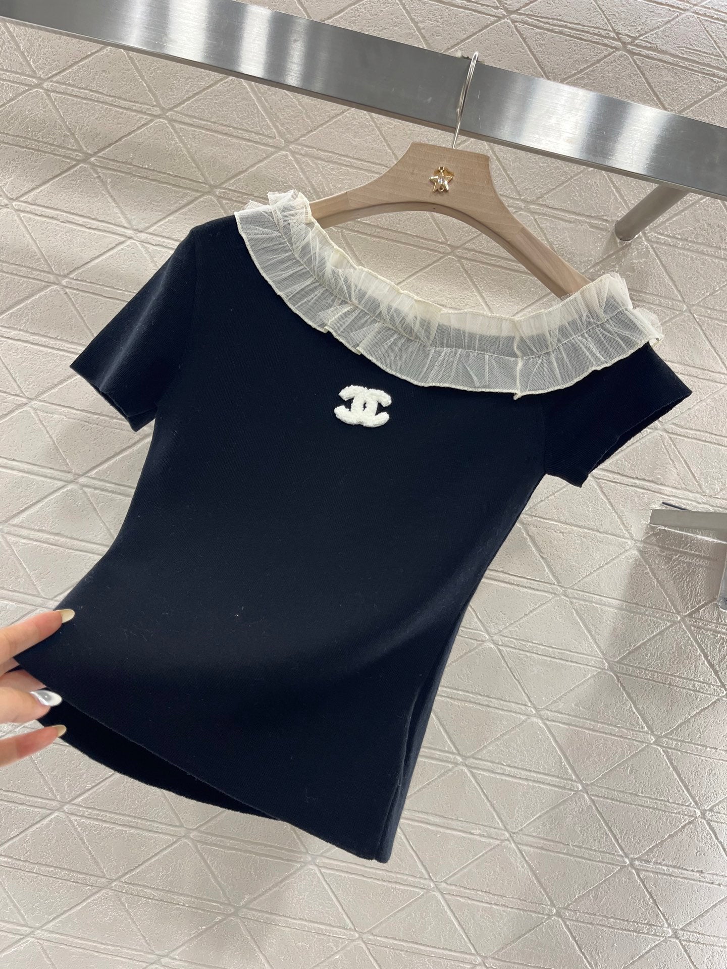 2025 New 3D Fungus Knitted Short Sleeve Top