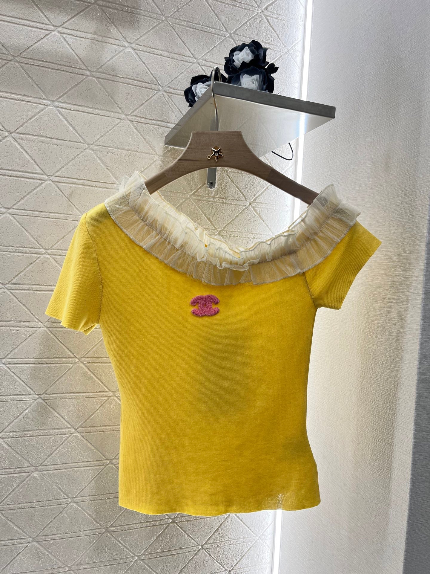 2025 New 3D Fungus Knitted Short Sleeve Top