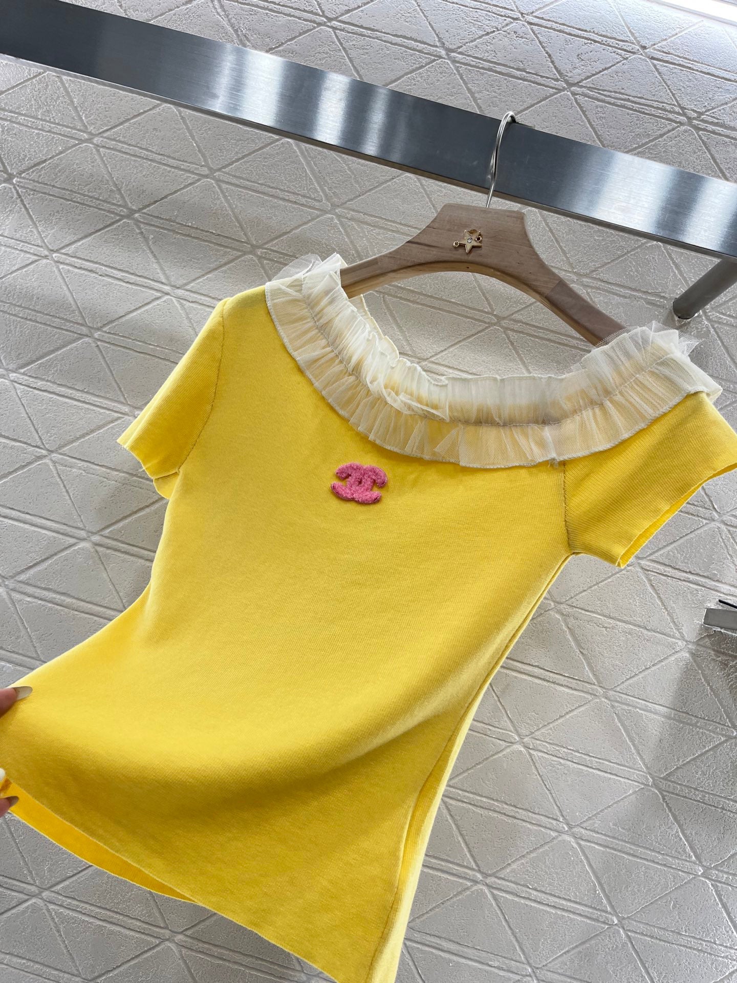 2025 New 3D Fungus Knitted Short Sleeve Top