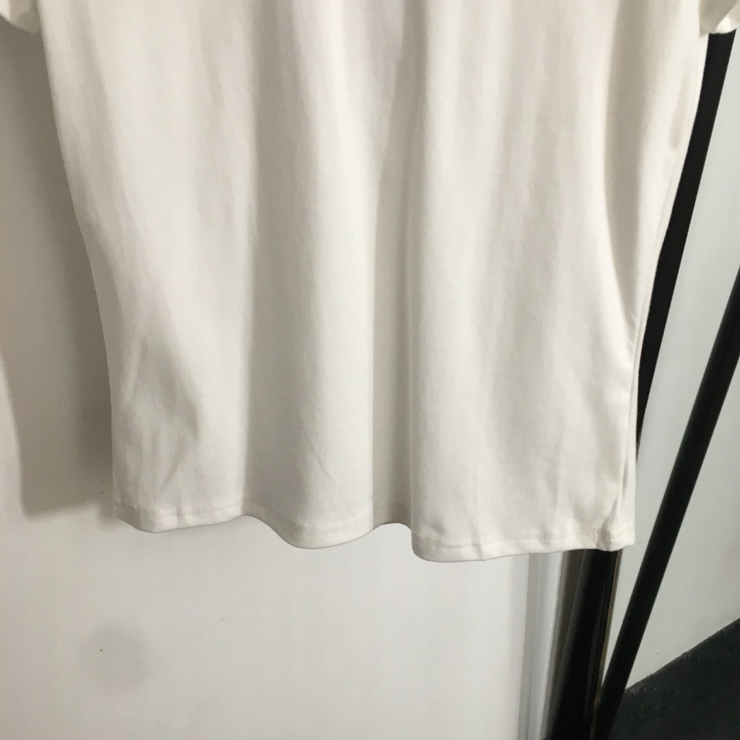 2025 New Double C Embroidered Hoodie Short Sleeve
