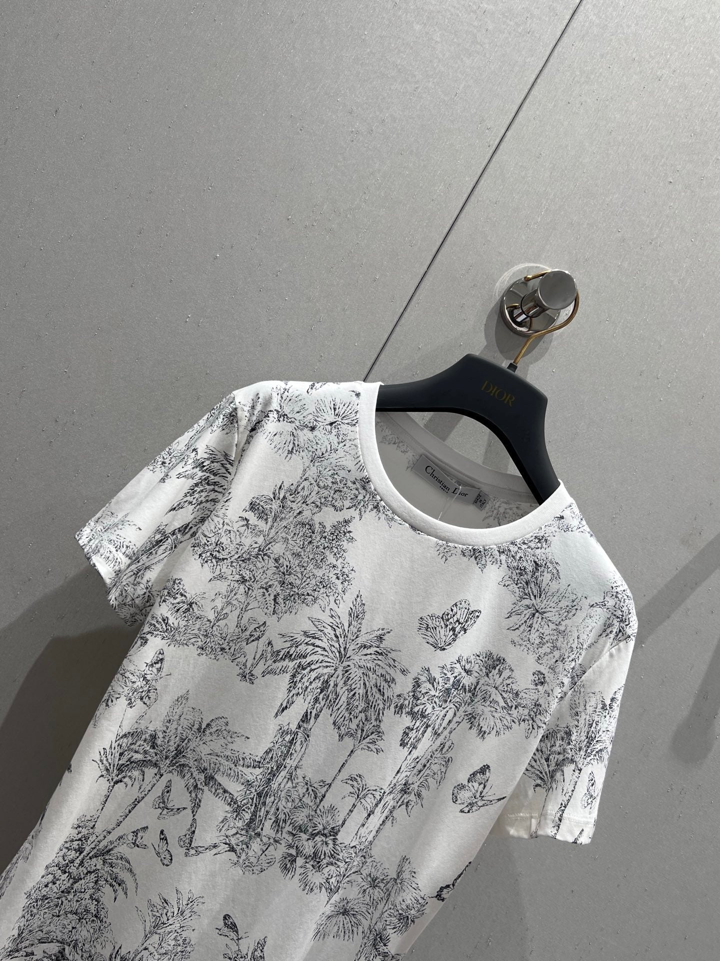 5Ss spring and summer new reactive print butterfly forest series round neck short sleeve T-shirt