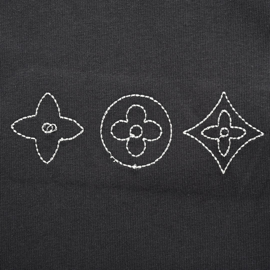 25ss Heavy embroidered logo short sleeves
