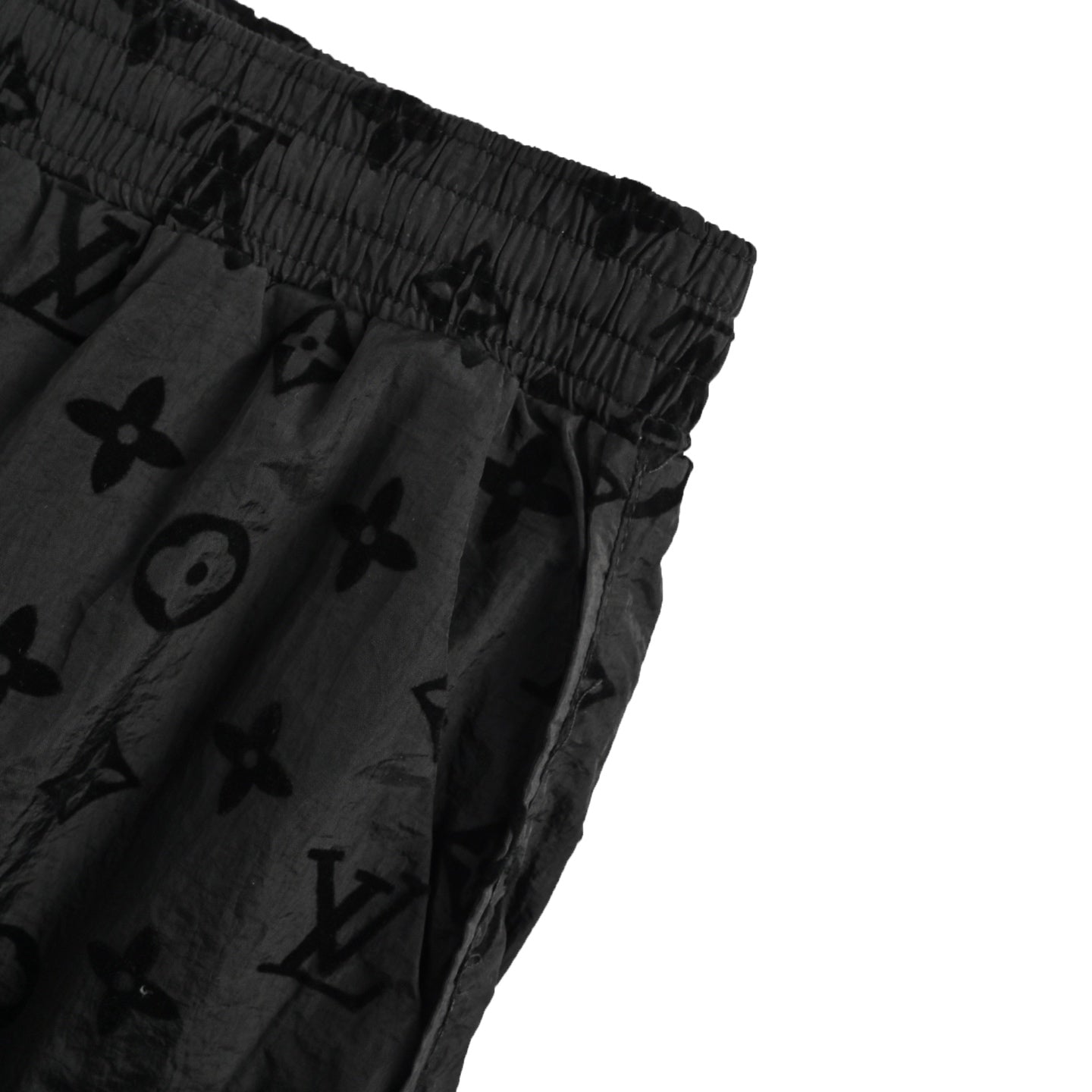25ss full printed floral flocking beach shorts