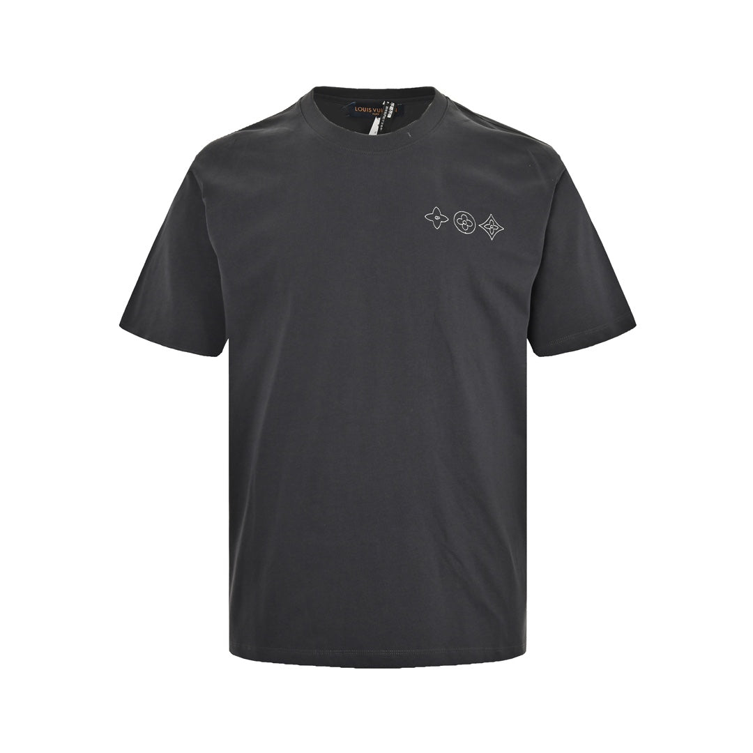 25ss Heavy embroidered logo short sleeves