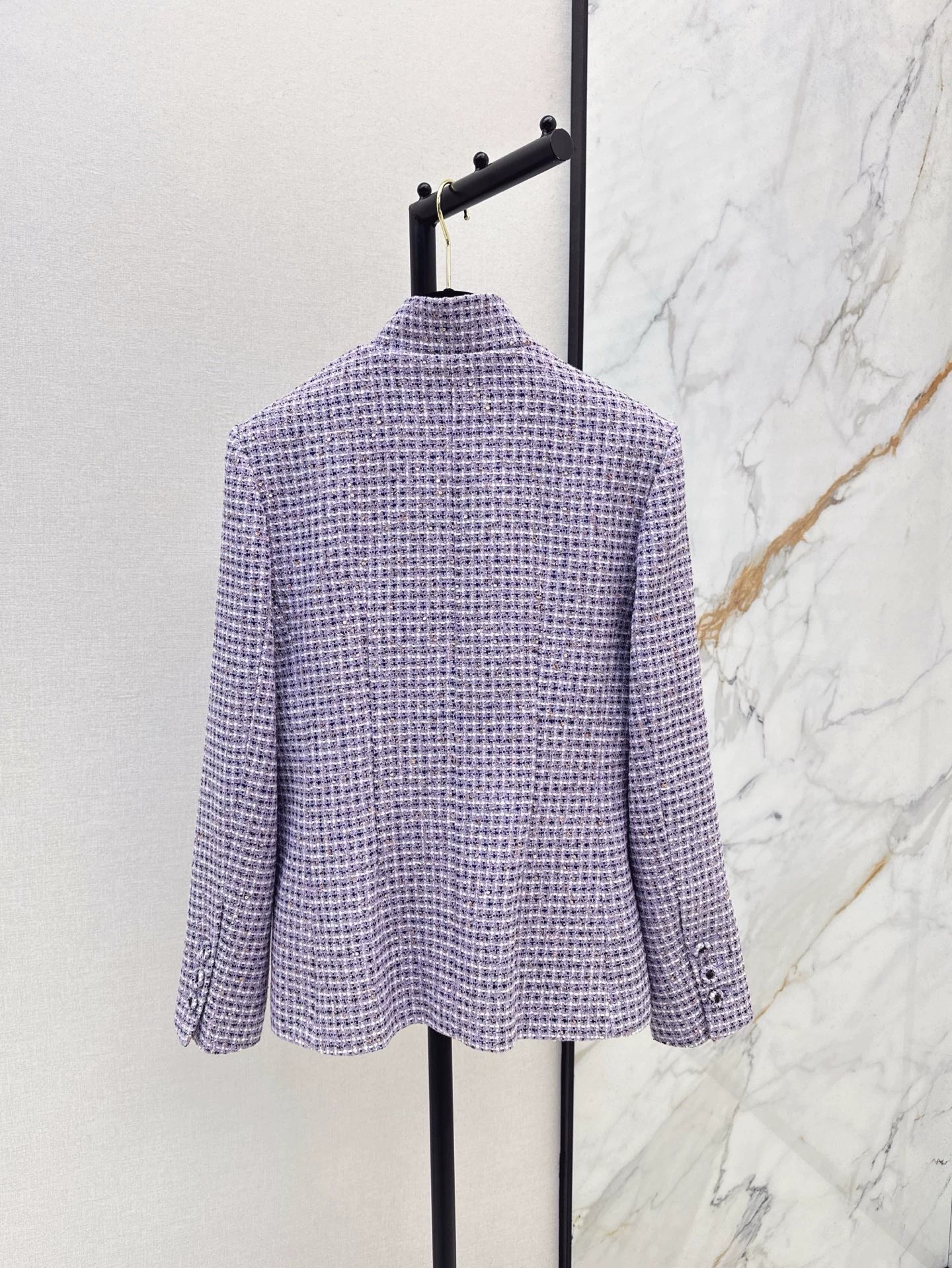25 The latest custom woven plaid coat in early spring