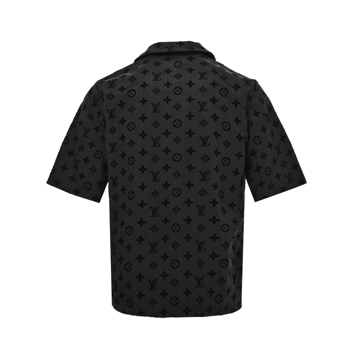25ss full printed floral plush short sleeved shirt