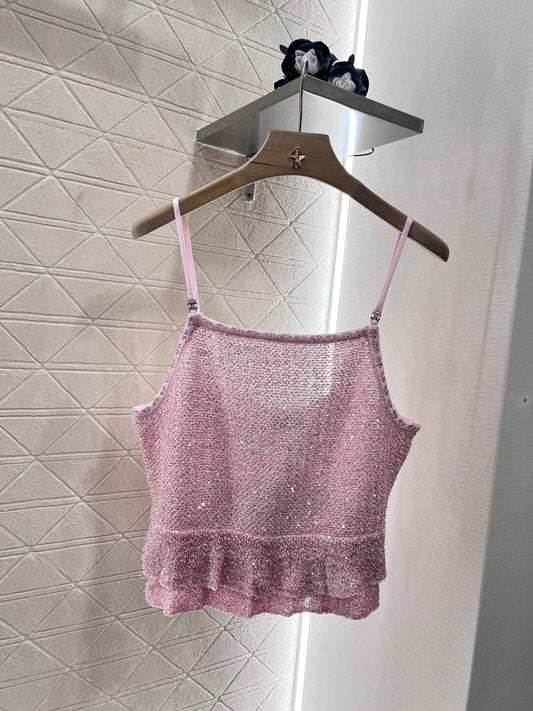 C 25 Sequined camisole knit undershirt