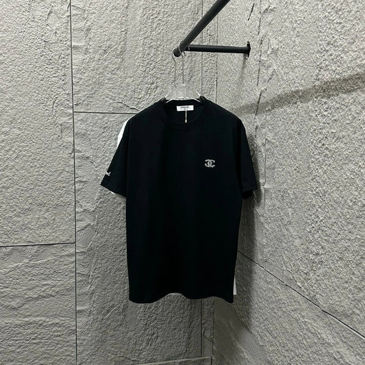 Bamboo letter embroidery T-shirt