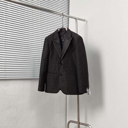 All-over Thistles jacquard textured suit