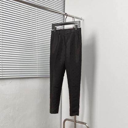 All-over Thistles jacquard textured trousers