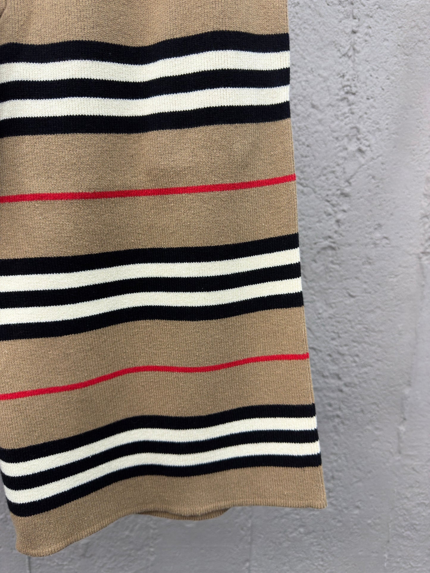 Striped wool shorts