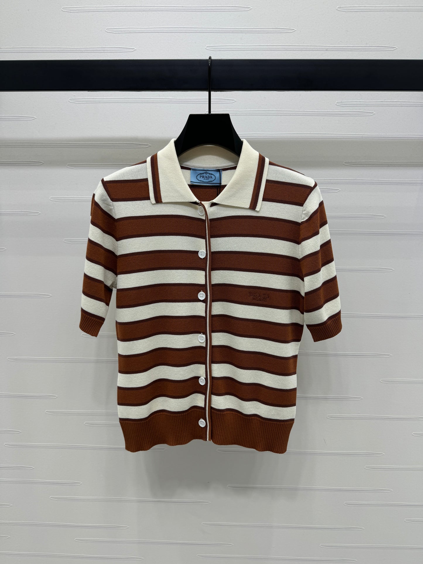 p 25 Lapel Striped Knit Short Sleeve Cardigan!