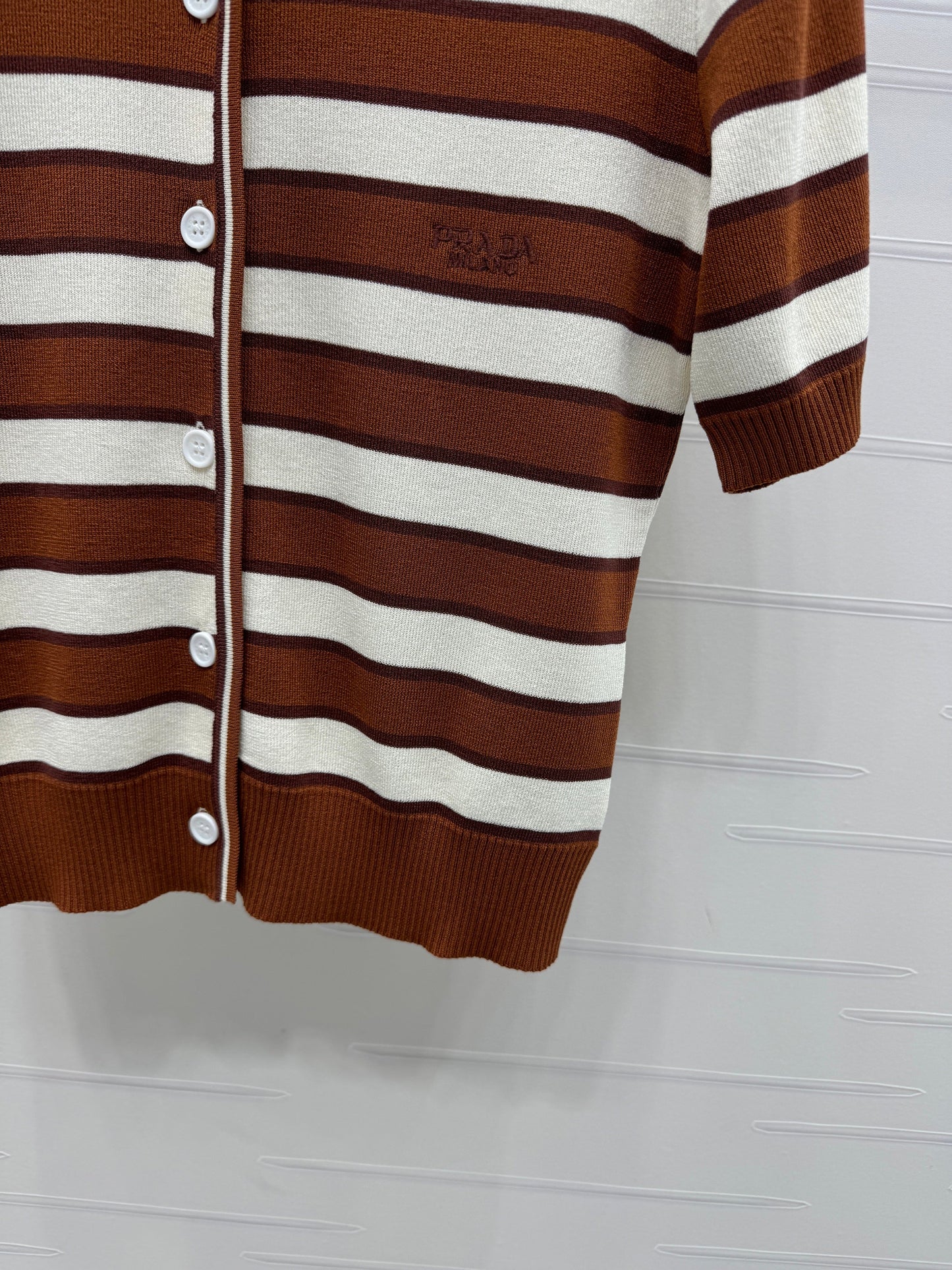 p 25 Lapel Striped Knit Short Sleeve Cardigan!