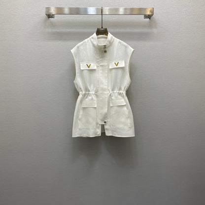 v 25  Temperament stand-up collar drop-shoulder design work style short dresses