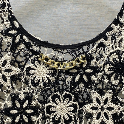 v 25  Embroidered Metal Button Embellished Design Vest Top Top Half Skirt Set