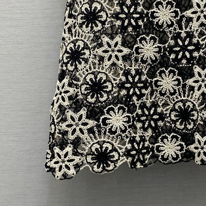 v 25  Embroidered Metal Button Embellished Design Vest Top Top Half Skirt Set