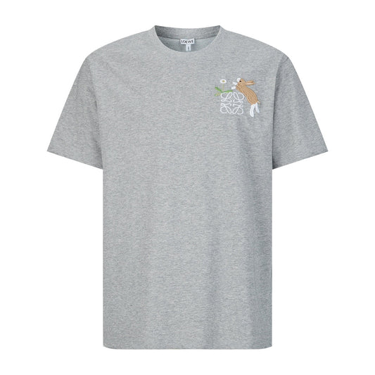 25ss embroidered bunny short sleeves