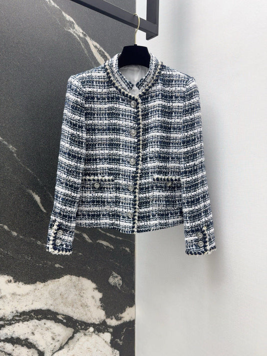 New arrival in early spring:style woven tweed jacket