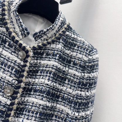 New arrival in early spring:style woven tweed jacket