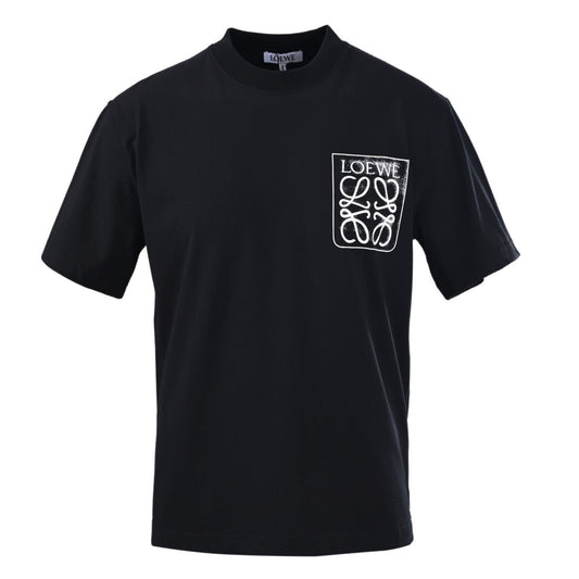 25ss Large logo pocket splash embroidery short-sleeved T-shirt