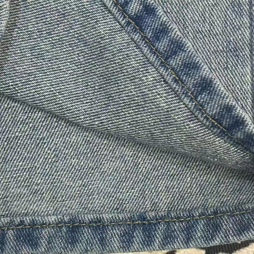 25 pocket double c towel embroidered denim trousers