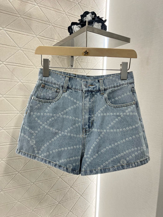 25SS New Arrival 2025SS Laser Chain Denim Short