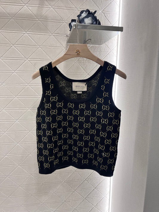Jacquard knitted vest