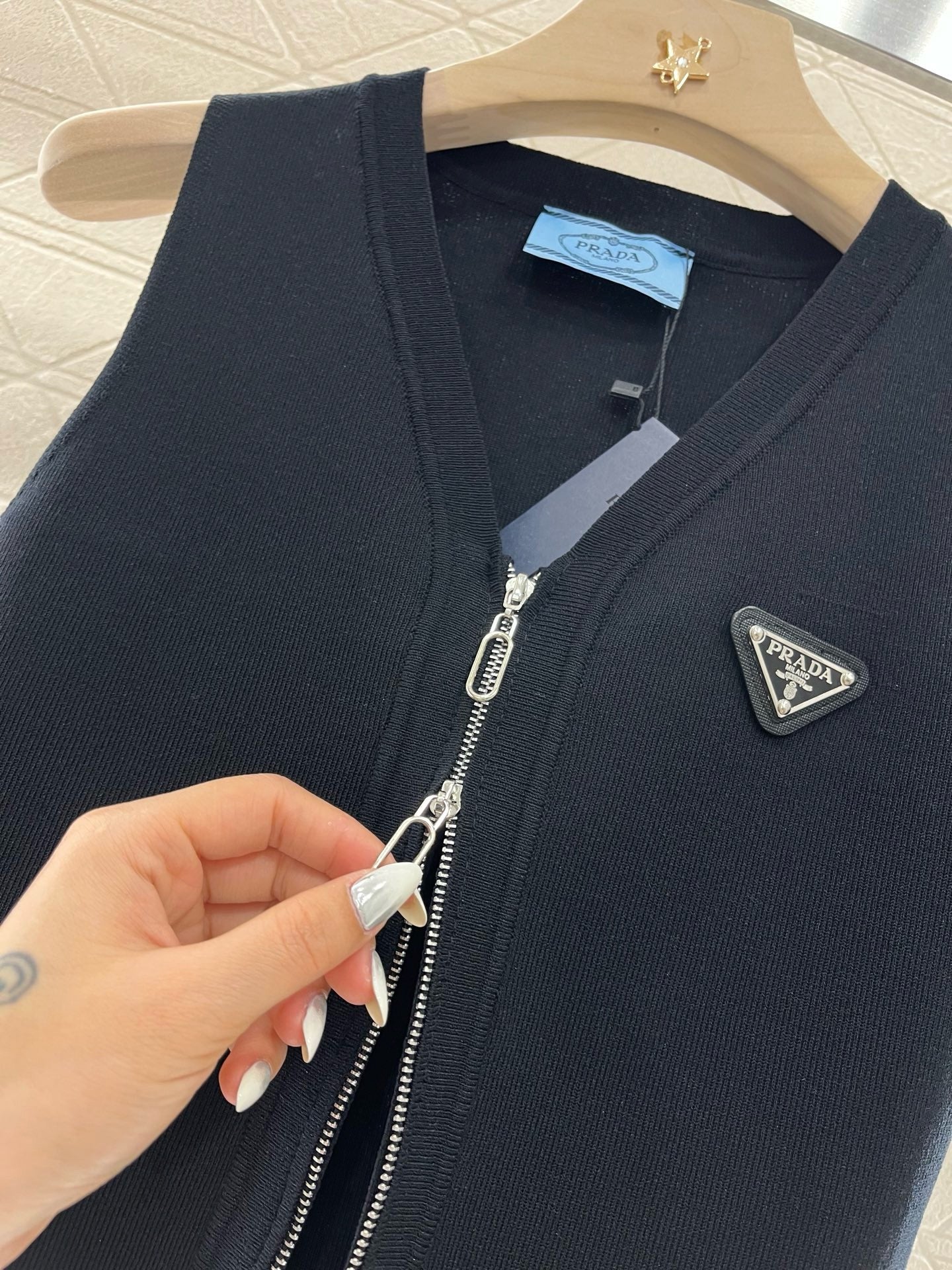 25SS New Arrival Zipper Knit Vest