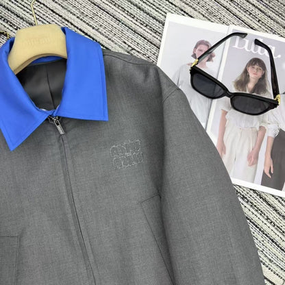 25 Early Spring Double Collar Lapel Jacket