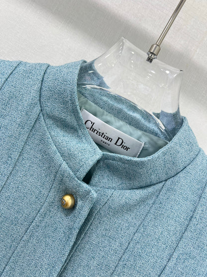 25ss Stand up collar, buckle, lotus leaf hem jacket