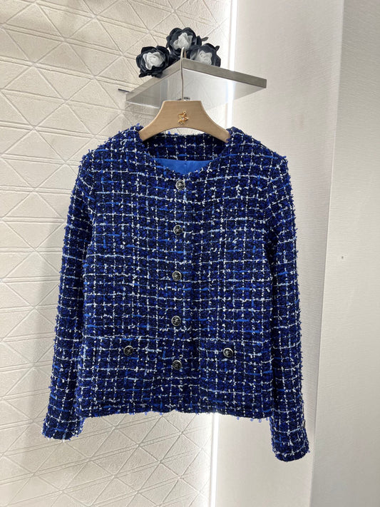 25ss Woven silver silk dress jacket
