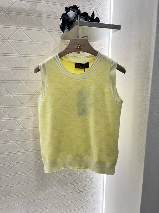 25ss New Arrival Jacquard Knitted Vest