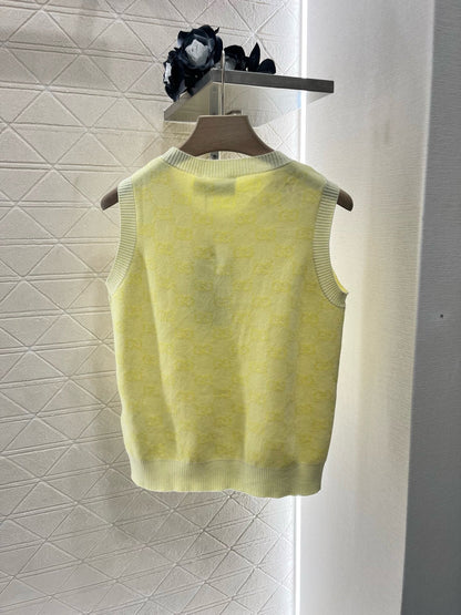 25ss New Arrival Jacquard Knitted Vest