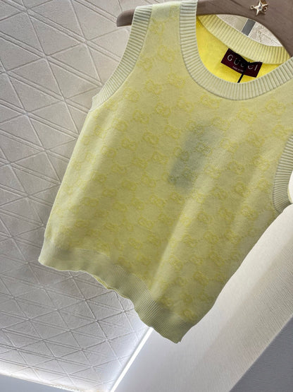 25ss New Arrival Jacquard Knitted Vest